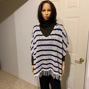 Cute striped poncho sweater